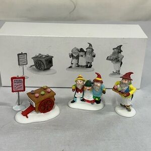 Vintage Heritage Village Collection “Snow Cone Elves” Village Accessory